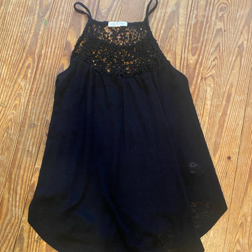 Sheer black Aeropostale tank top